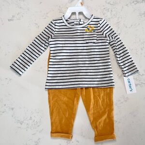 Carter’s 2-Piece Longsleeve Shirt & Pants Outfit, 12 months, Stripes